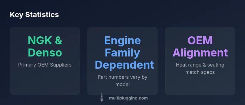 Infographic showing Honda OEM spark plug suppliers and model-specific parts