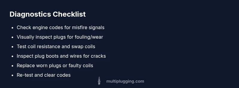 Checklist for diagnosing spark plug and ignition coil problems