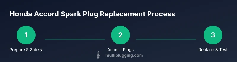 Process diagram of replacing Honda Accord spark plugs