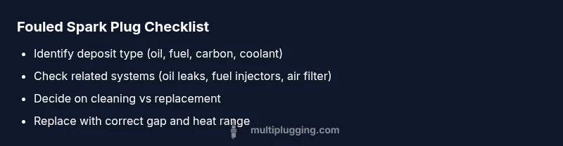 Infographic checklist for fouled spark plugs