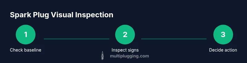 Tailwind infographic showing spark plug visual inspection steps