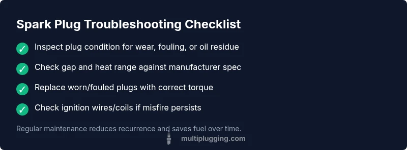 Checklist for diagnosing failing spark plugs