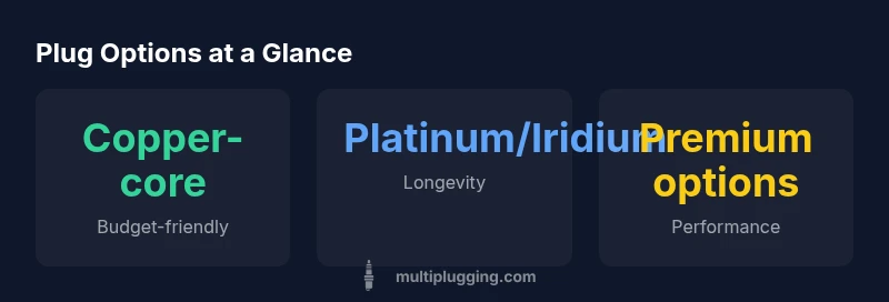 Infographic showing spark plug types and pros