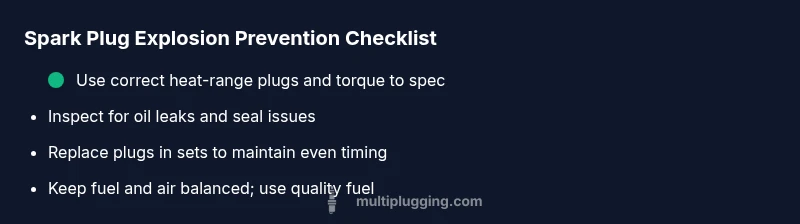 Checklist for preventing spark plug explosions