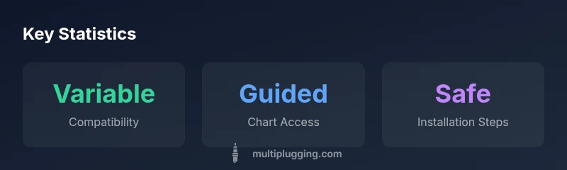 Infographic showing spark plug compatibility checks and steps